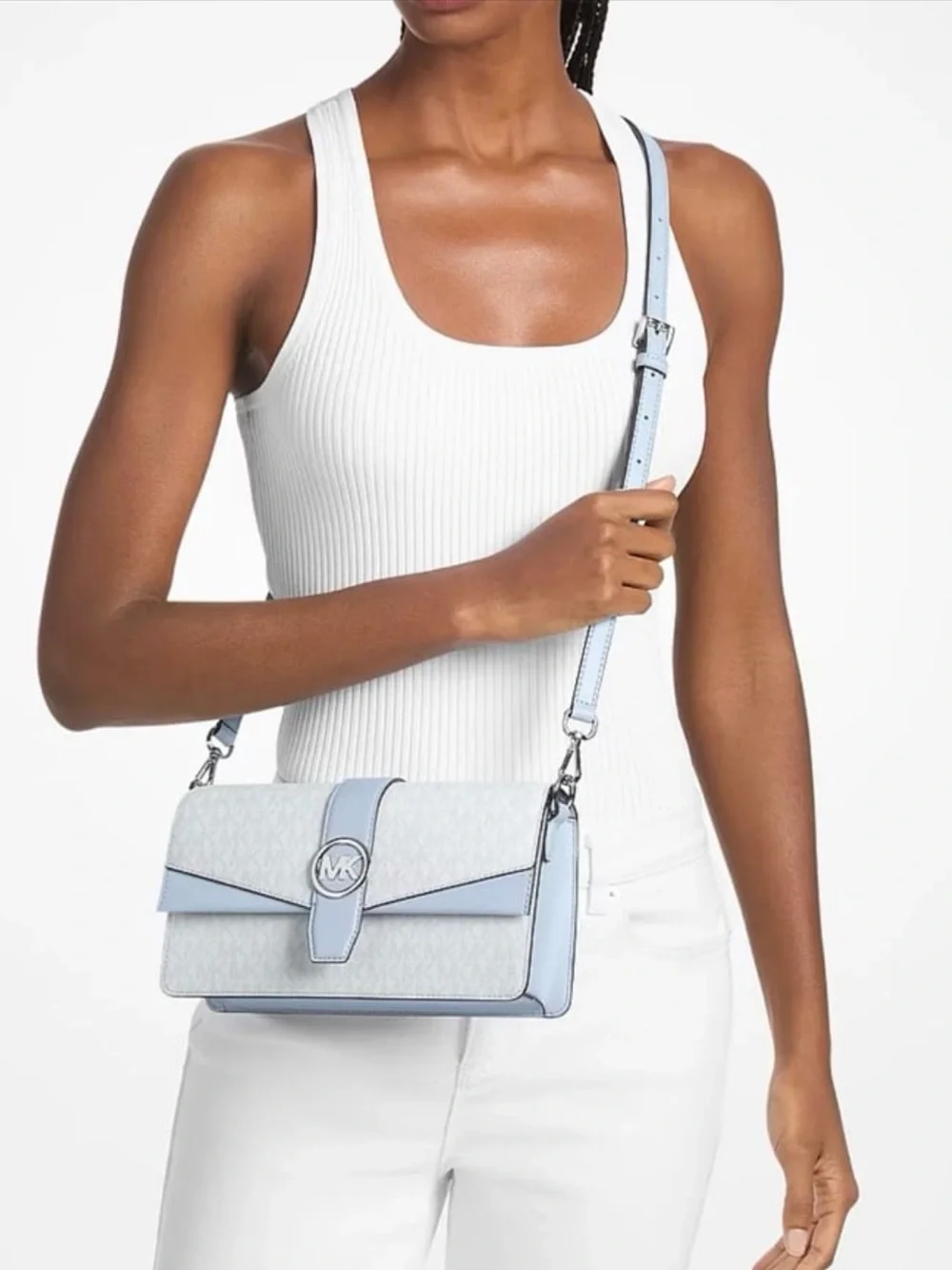 MICHAEL KORS Greenwich Medium Signature Logo Ombré Shoulder Bag Crossbody
